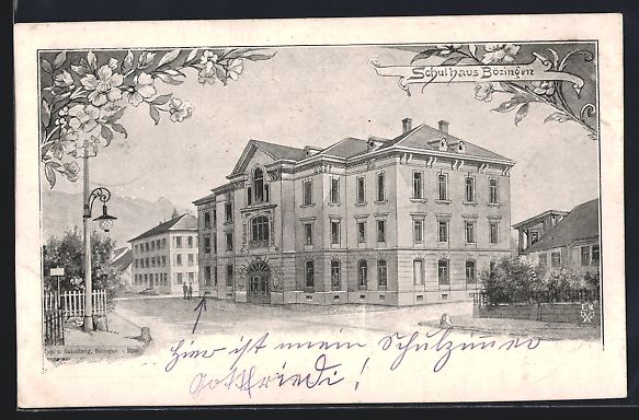 Cartes postales: AK Bözingen, Ansicht vom Schulhaus – D'occasion à Berlin par bartko-reher