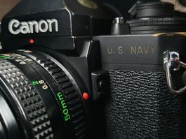 Canon F1 USNavy (Militär Kamera)+Canon FD50mm f1.8 BF Aktion