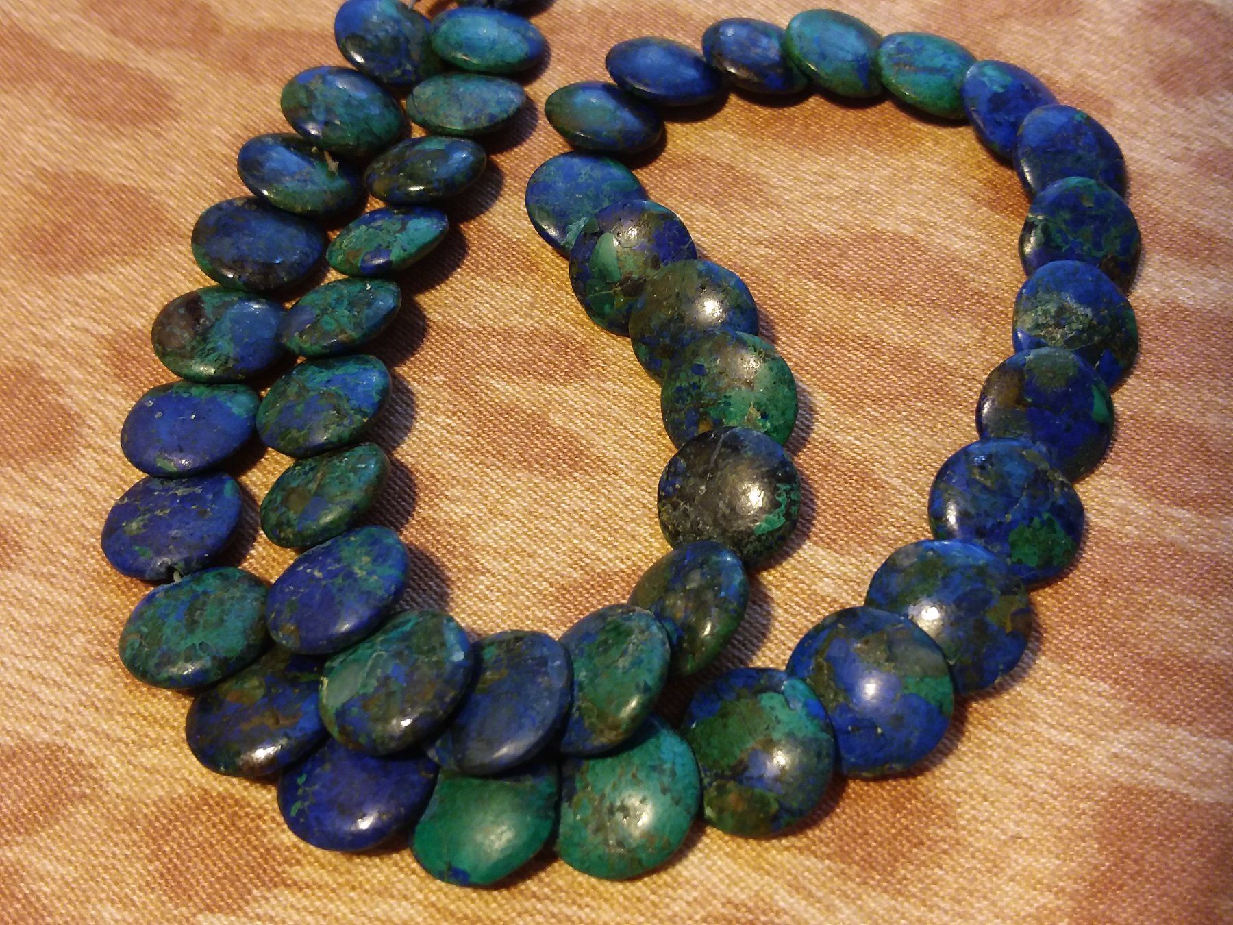 Catenine: Wunderschönes Azurit-Malachit Collier Halskette – Usato da Zürich venduto da sanwit