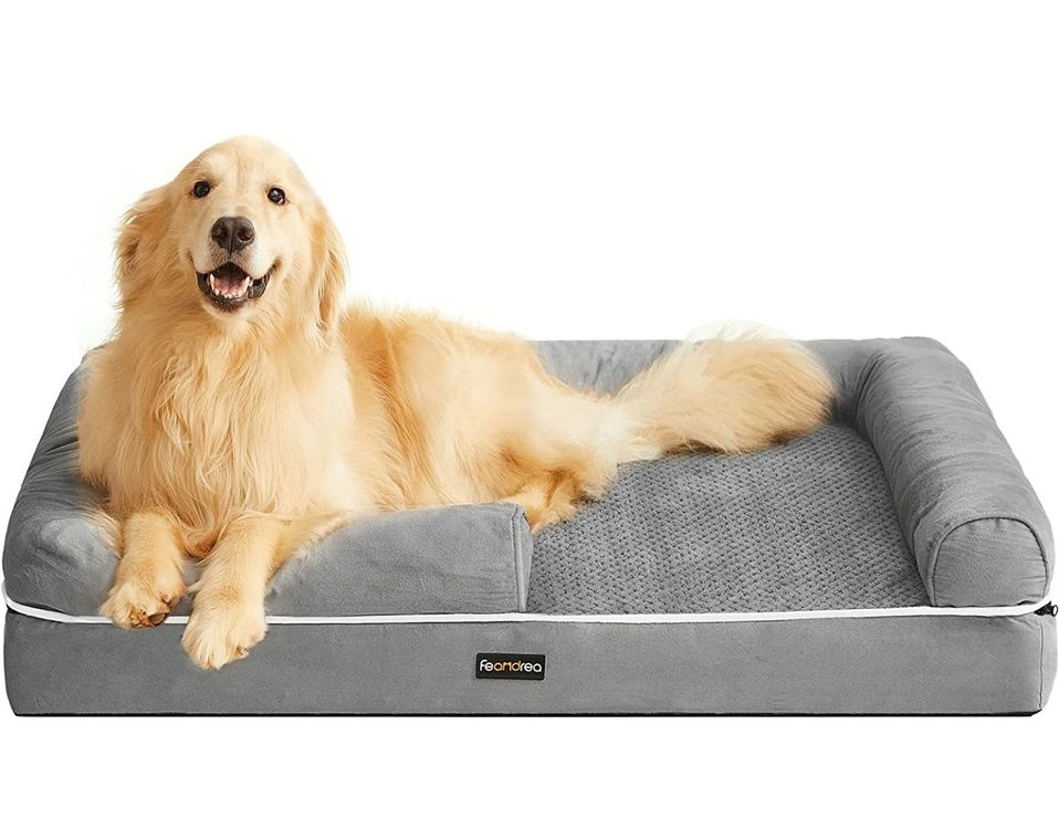 Luxus Hundebett L 95x85cm - Kuschelig & Wasserabweisend