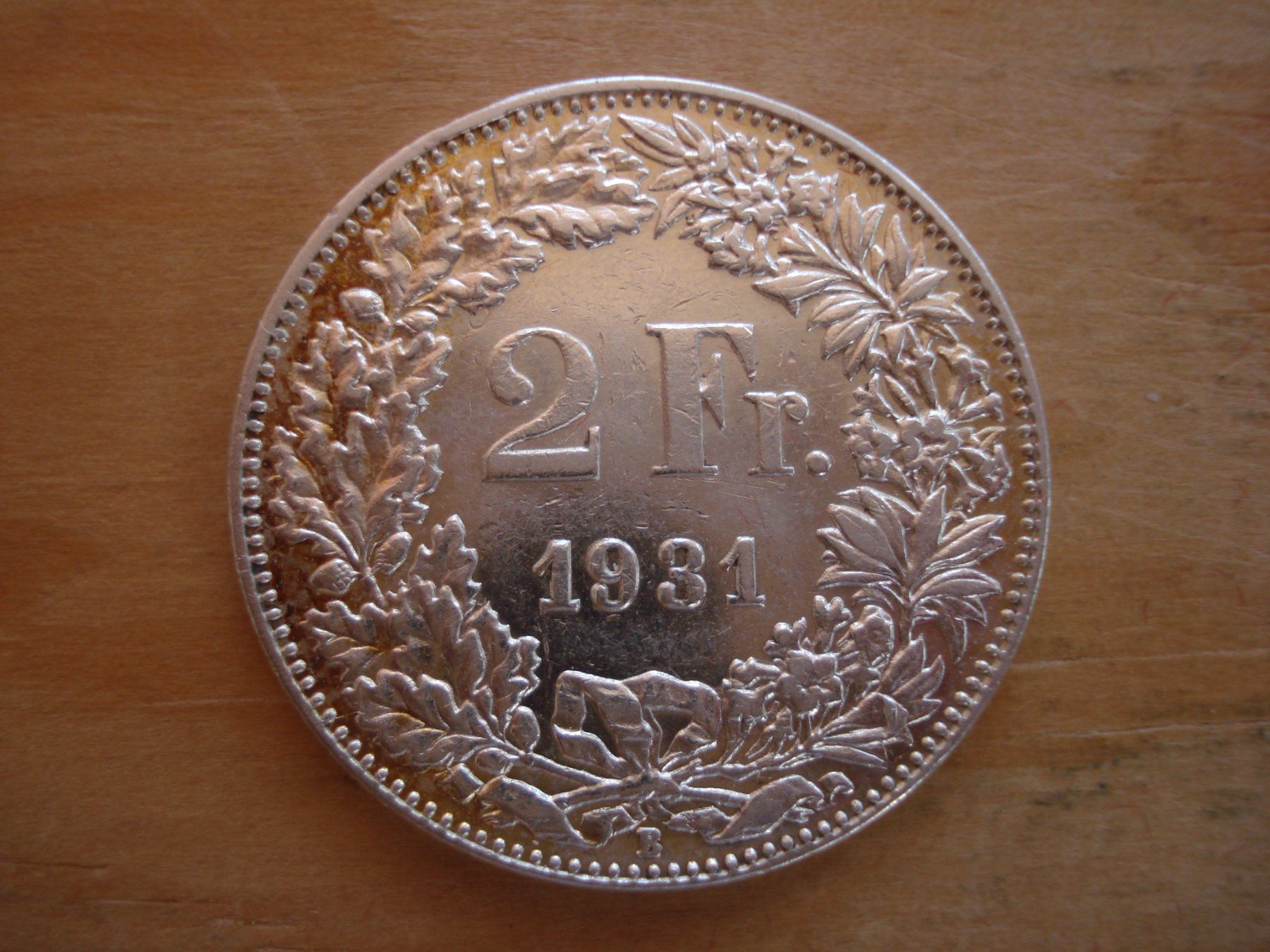 Toutes les monnaies: (C1) 2 Franken 1931 UNZ- – D'occasion à Erlach par Net-Coins