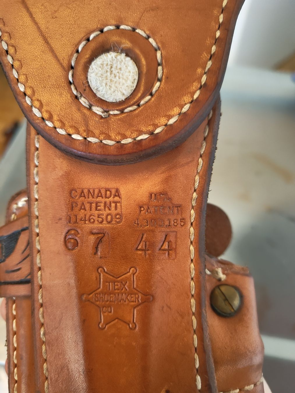 Tiro a segno: Lederholster, Tex Shoemaker Co, Rechtshänder, 4" – Usato da Weinfelden venduto da RobsFortune 1