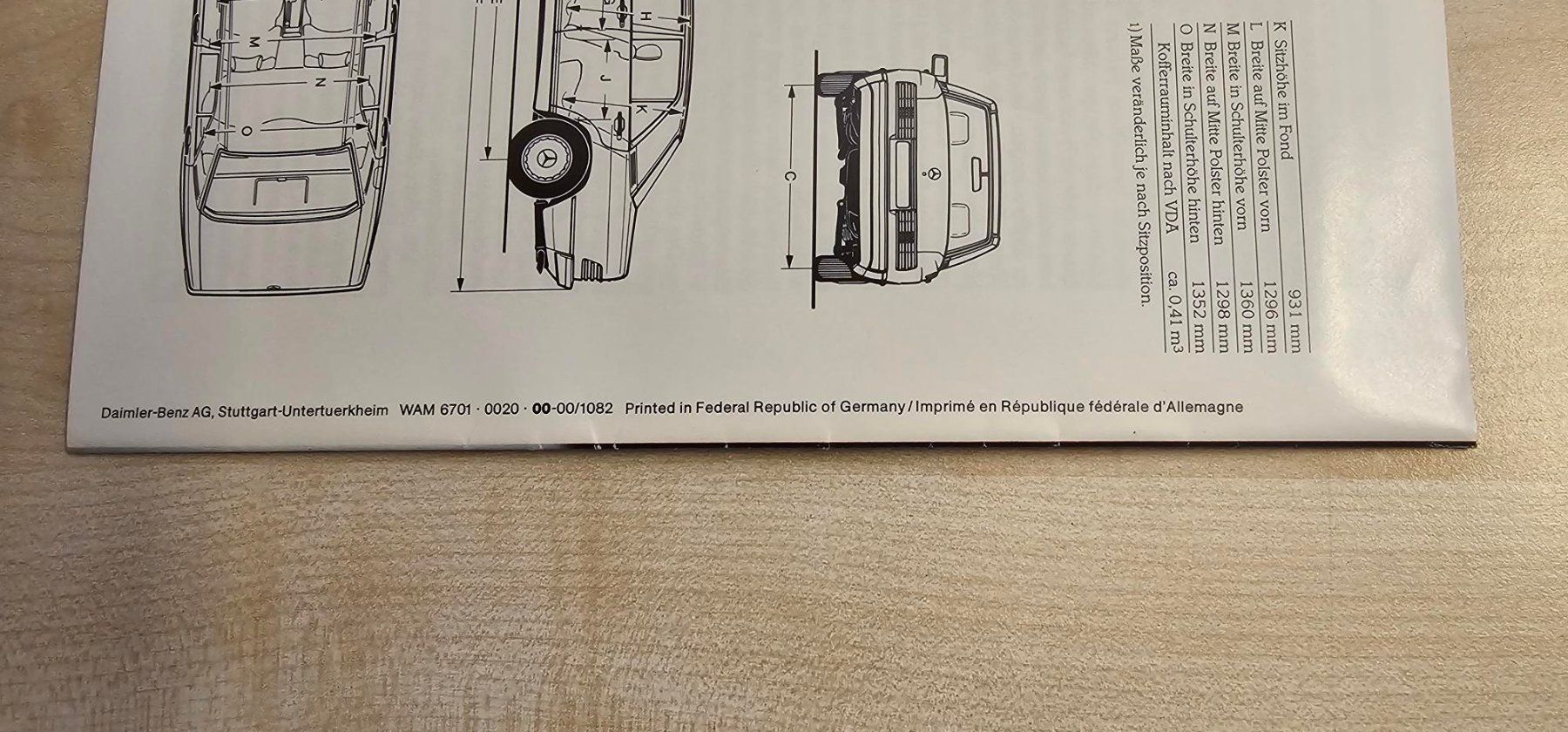 Documenti: Mercedes 190 E Prospekt 1982 – Usato da Reinach AG venduto da 911356 4