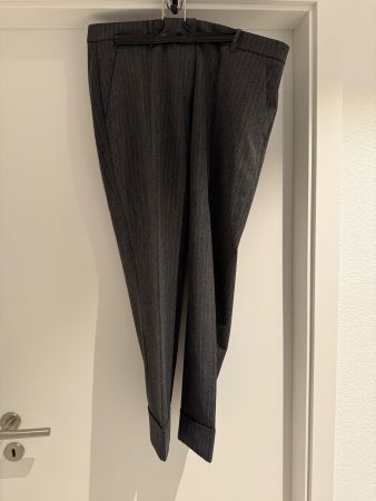 Pantalon Cambio gris avec rayures