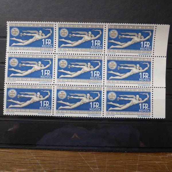 Alle Briefmarken: 1932  SBK 190 ** LUXUS - Teilbogen Kat. Fr. 630.- – Gebraucht aus Egliswil von Trens01 1