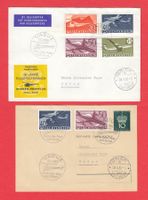 1960 Lichtenstein 2x Flugpostsatz per Hubschrauber geliefert