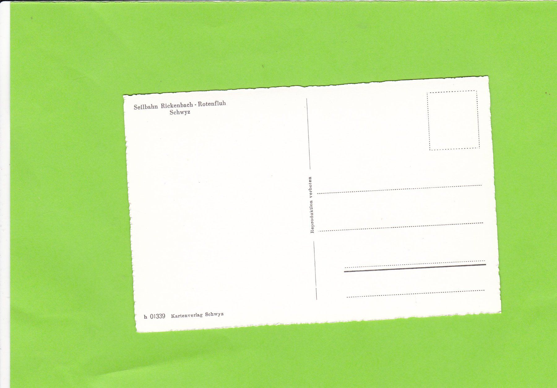 Cartoline postali: Seilbahn Rickenbach-Rotenfluh – Usato da St. Peterzell venduto da neckertal 1
