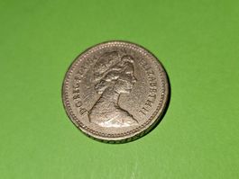 1 Pfund One Pound 1984 UK GB Fehlprägung Scottish Thistle