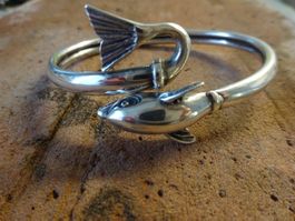 Armreif Delphin Fisch Silber