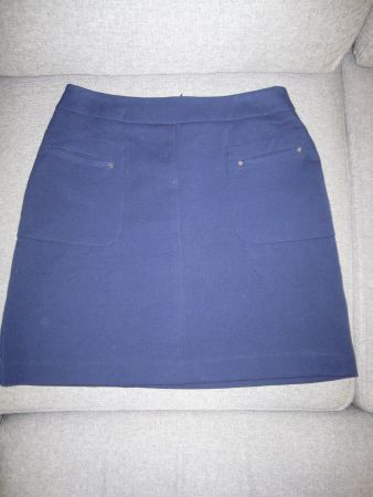 Rock kurz, dunkelblau, zwei Taschen vorne, Gr. 40, woman
