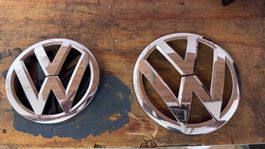 VW Original Golf 7R Logo Embleme Verchromt Set 2 Stk