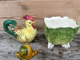 Hahn-Teekanne & Krautsalat-Schüssel Set 🐔🥬🐌