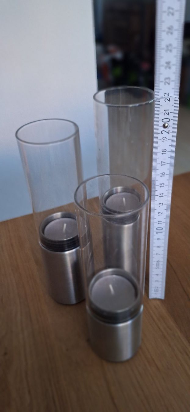 Bougeoirs: Drei moderne Windlichter – D'occasion à Möhlin par Koala014 1