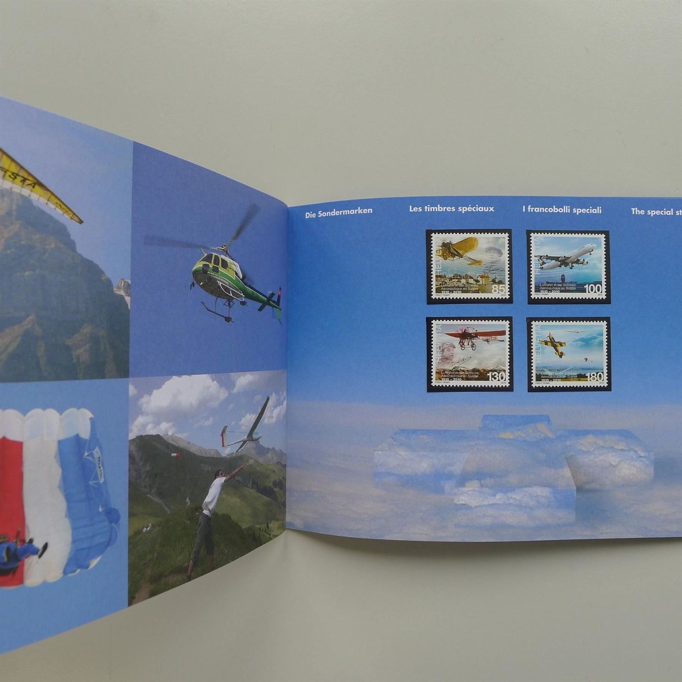 Tutti i francobolli: 2010, PTT-Heft, 100 JAHRE LUFTFAHRT – Usato da Sursee venduto da Luzernerraute 3