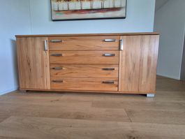 Sideboard Massivholz Kernbuche 4 Schubladen 2 Türen