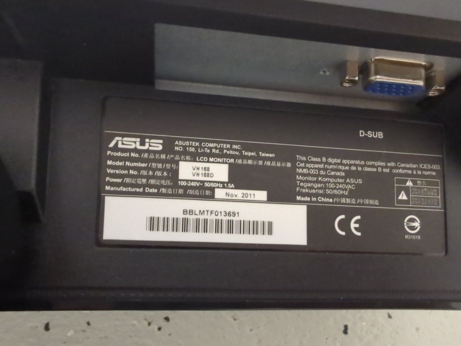Asus Monitor: Asus Bildschirm/kaum gebraucht – Usato da Zug venduto da sunshinestateofmind 3