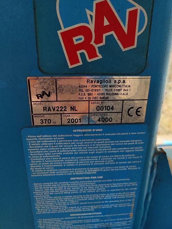 Tutti gli attrezzi: Ravaglioli rav222nl – Usato da Fankhaus (Trub) venduto da TopPower 2
