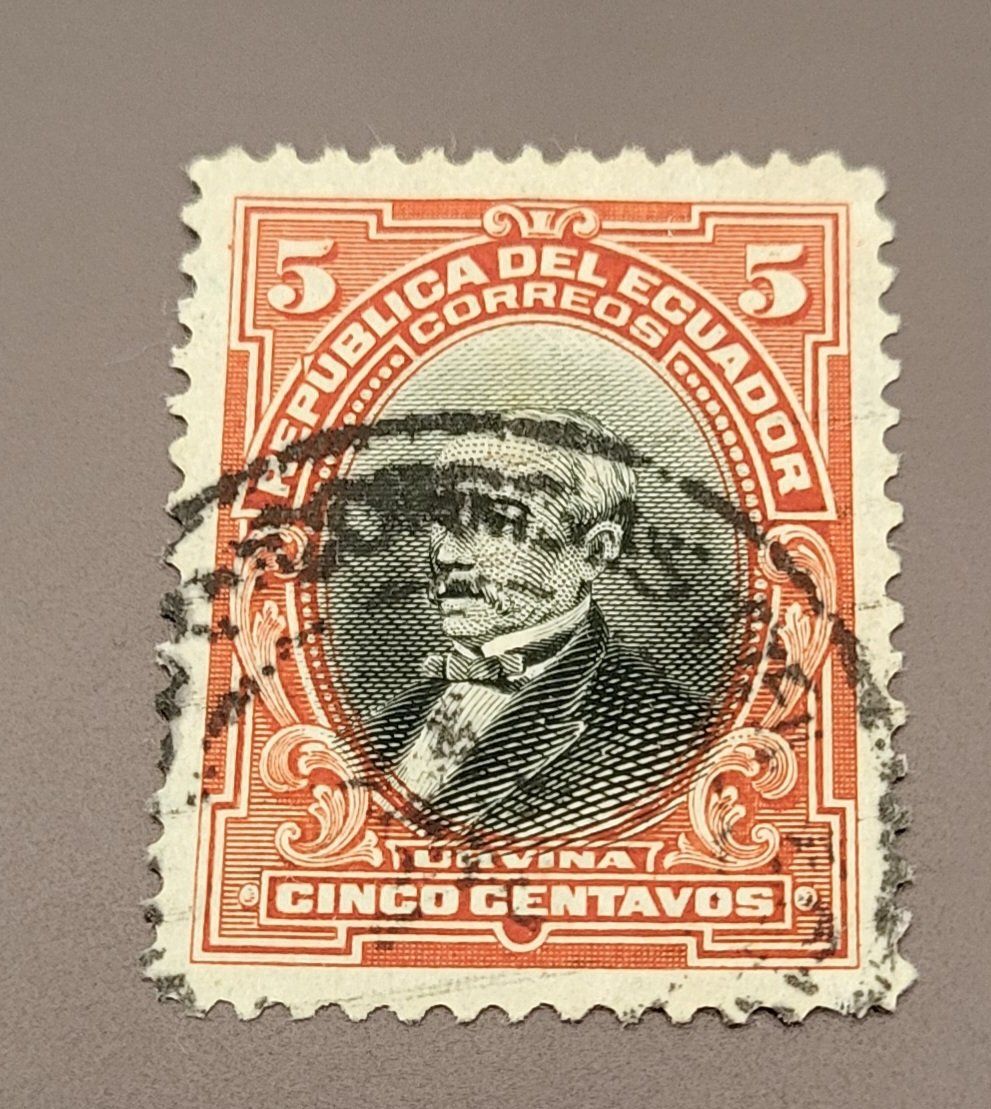 Tutti i francobolli: Ecuador 1915 alte briefmarke – Usato da St Gallen venduto da Stampsalshobby