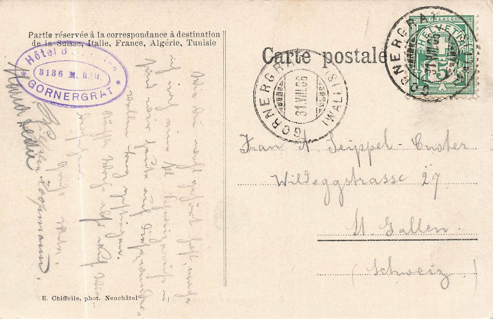Cartoline postali: Zermatt (VS) Gornergrat Bahnhof und Bahn – Usato da Biasca venduto da Blenio71 1