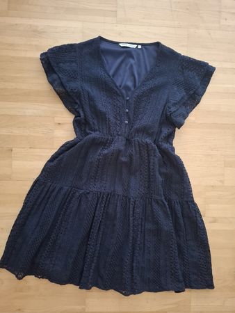 Kleid ONLY dunkelblau Spitze Gr. L fast neu