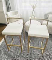 Barhocker Gold/Weiss - Top Zustand, neuwertig!