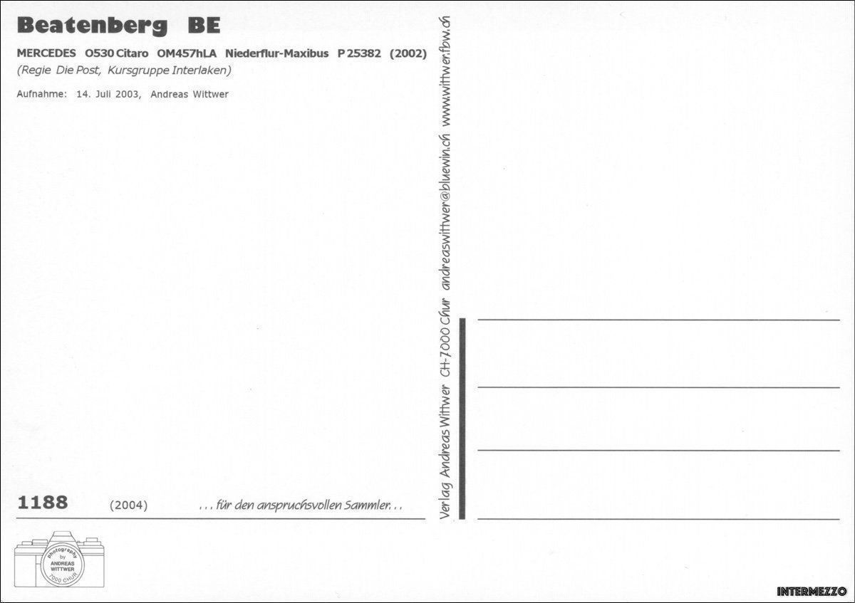 Cartoline postali: Postauto // Beatenberg // Mercedes – Usato da Basel venduto da intermezzo12 1