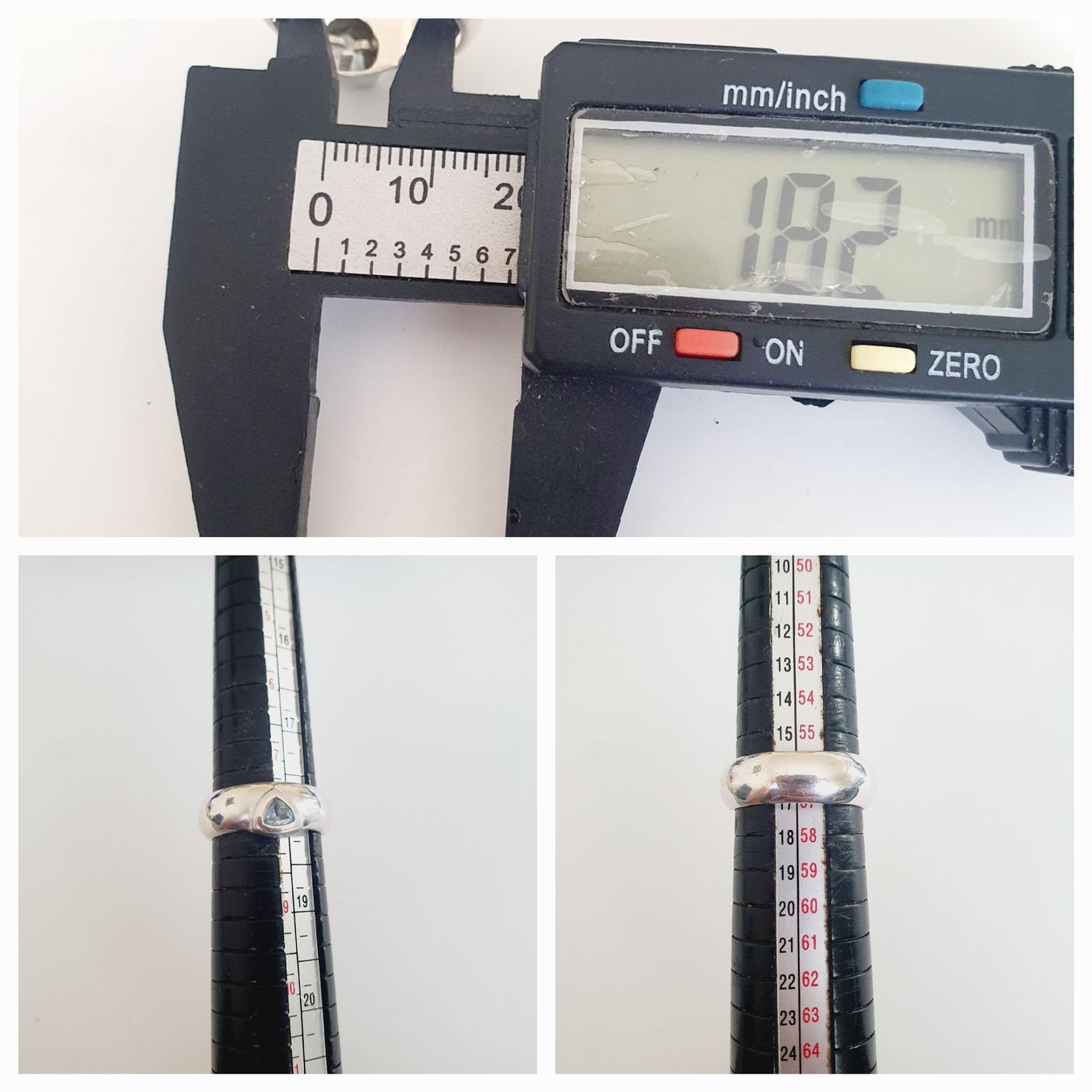 Anelli: Silberring 925 mit hellblauem Stein, Grösse 18.2 mm – Usato da Kreuzlingen venduto da Wunderkiste123 9