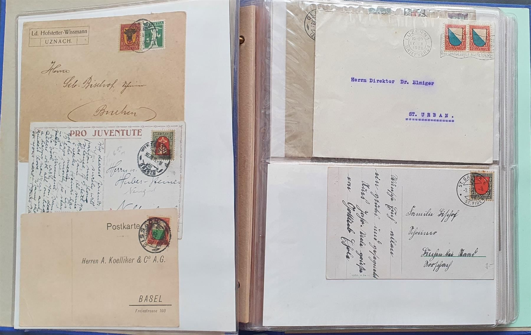 Alle Briefmarken: Posten von ca. 260 Belegen in 3 Alben – Gebraucht aus Kreuzlingen von Rschweiz1 7