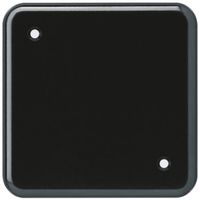 Abdeckplatte, 2 Befestigungslöcher schwarz, 86 mm x 86 mm