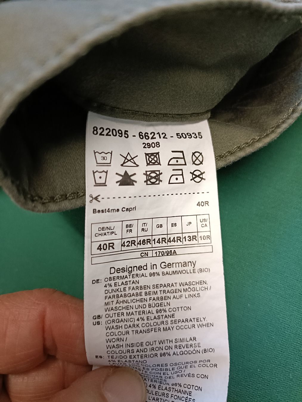 Gerry Weber Pantaloni: Gerry Weber Damen Caprihose Gr. S Bundweite 80 cm – Usato da Sargans venduto da Polifemo58 4