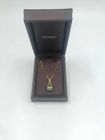 COLLIER MIT GRÜNEM TURMALIN UND DIAMANTEN IN 750 GELBGOLD