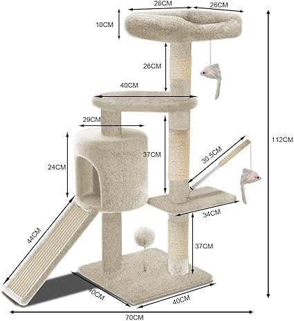 Tiragraffi: Kratzbaum Stabiler Katzenbaum, 115 cm, Beige – Nuovo e nell'imballaggio originale da Oberentfelden venduto da Sch_md58 1