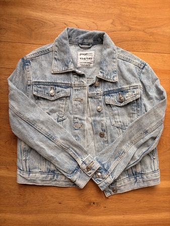 Jeansjacke Page One Grösse 134/140 hellblau guter Zustand