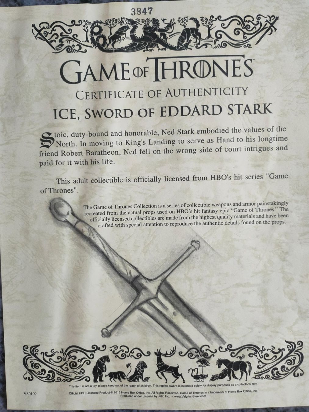 Sonstiges zum Sammeln & Seltenes: Game of Thrones Schwert - Ice Eddard Stark – Gebraucht aus Emmenbrücke von Marco01334 1