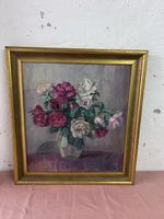 Ölgemälde Blumenstrauss E. Schmidt 1955 (13)