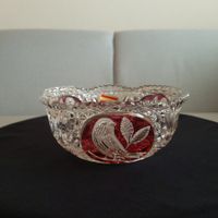 70er J.Deutschland/Hofbauer/Kristallschale Ruby Red Byrdes
