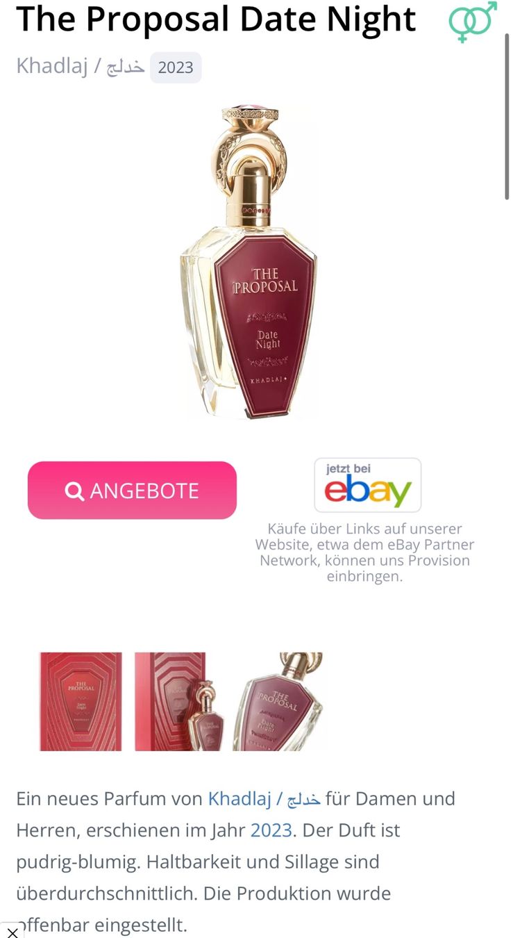 Parfums & Eau de Toilette: Khadlaj The Proposal Date Night 5 ML ABFÜLLUNG – D'occasion à Zürich par deruja 2