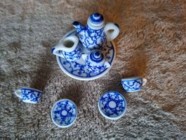 8-teiliger, Vintage Kaffeeservice aus Porzellan fürs Puppenh