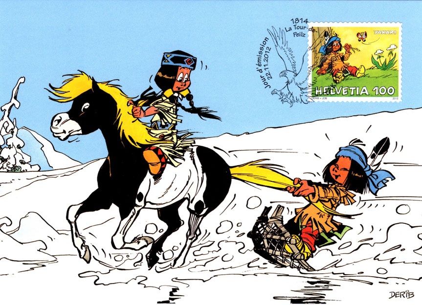 Tutti i francobolli: 2 offiz. Maximumkarten 2012, Yakari – Nuovo (secondo la descrizione) da Dottikon venduto da haeusibuh5 1