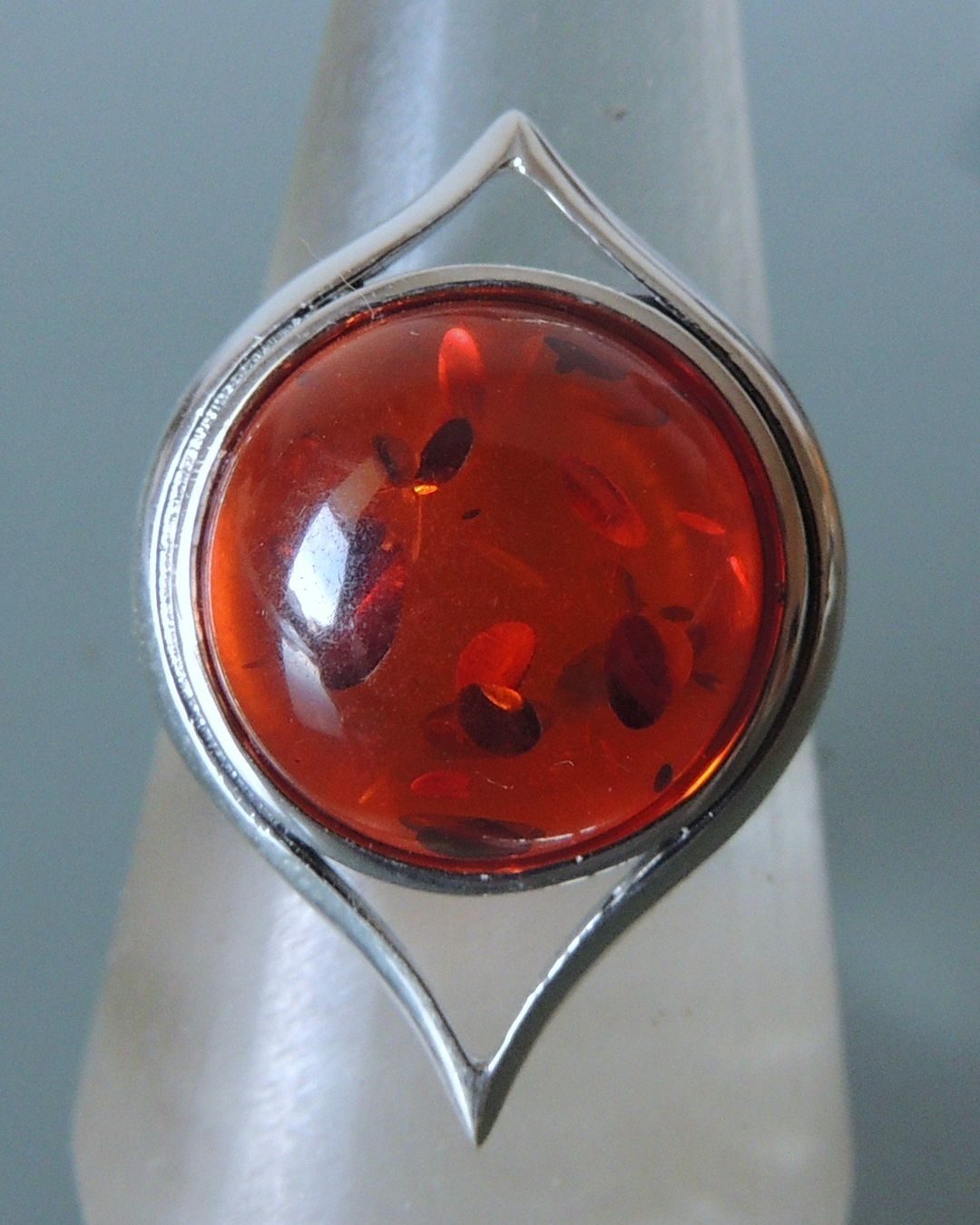 Anelli: Silber 925 Bernstein Fingerring Gr. 59 – Nuovo e nell'imballaggio originale da Waldenburg venduto da schaller707 1