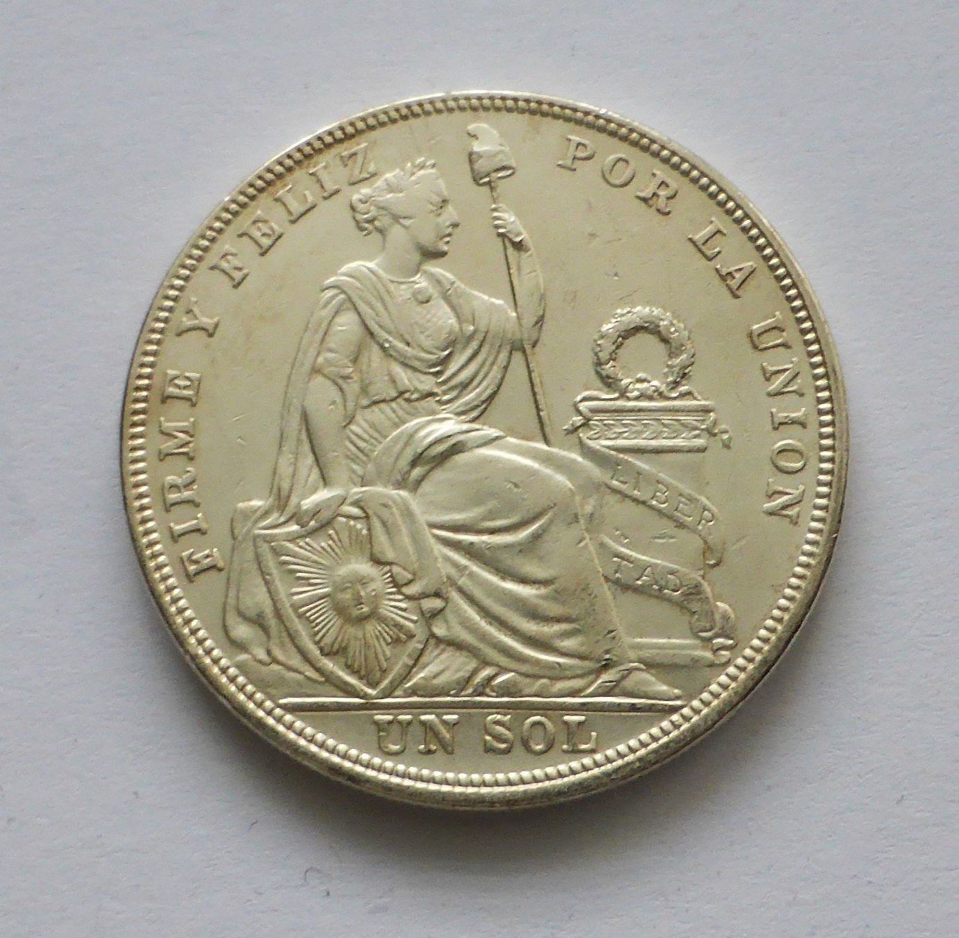 Tutti le monete: PERU - UN SOL 1924 - 25g (Silber / argent / silver) – Nuovo (secondo la descrizione) da Buochs venduto da ema-coins 2