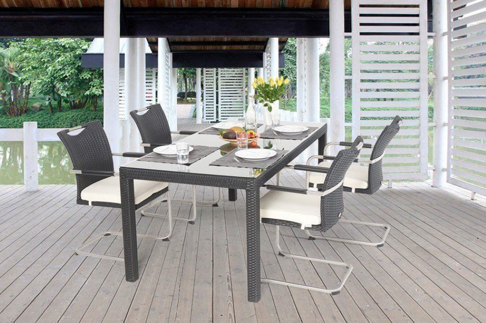 Viplounge Tische: Rattan Gartentisch mit Swing Stühlen – Neu und originalverpackt aus Uznach von viplounge 1