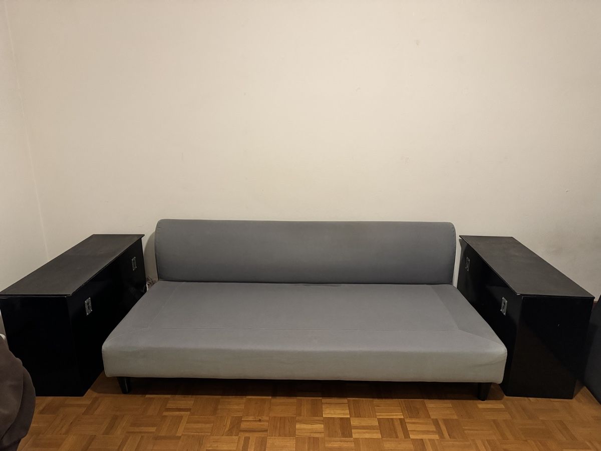 Sofas: Sofa Couch grau blau mit 2 Sideboards und Sitzkissen – Gebraucht aus Kilchberg ZH von alg_v7n9
