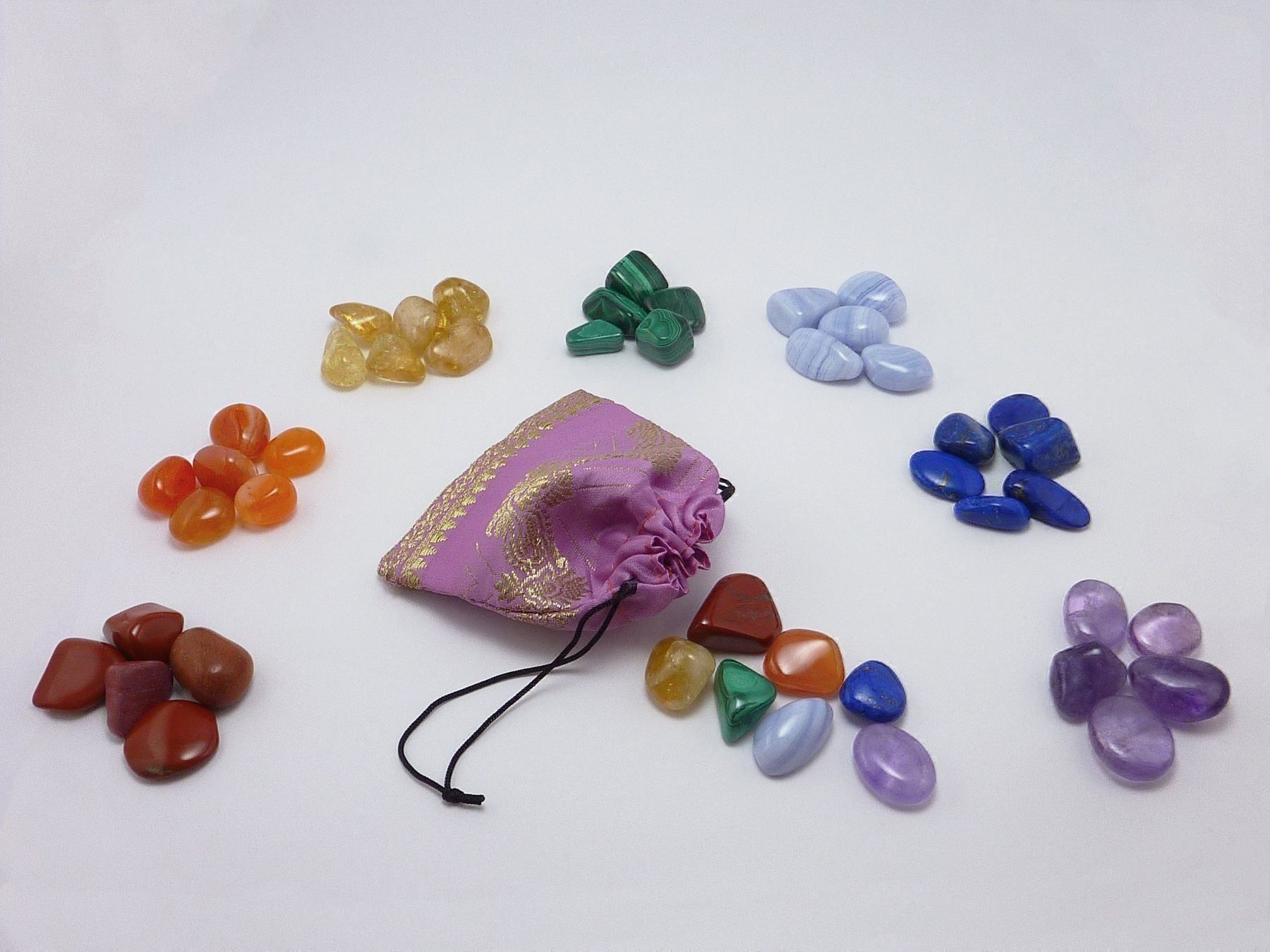 Minerali & Pietre curative: Chakra Steine Set – Nuovo e nell'imballaggio originale da Meilen venduto da StoneGarden 1