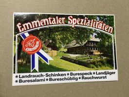 Abziehbild Geiser Emmentaler Spezialitäten Motiv Chalet