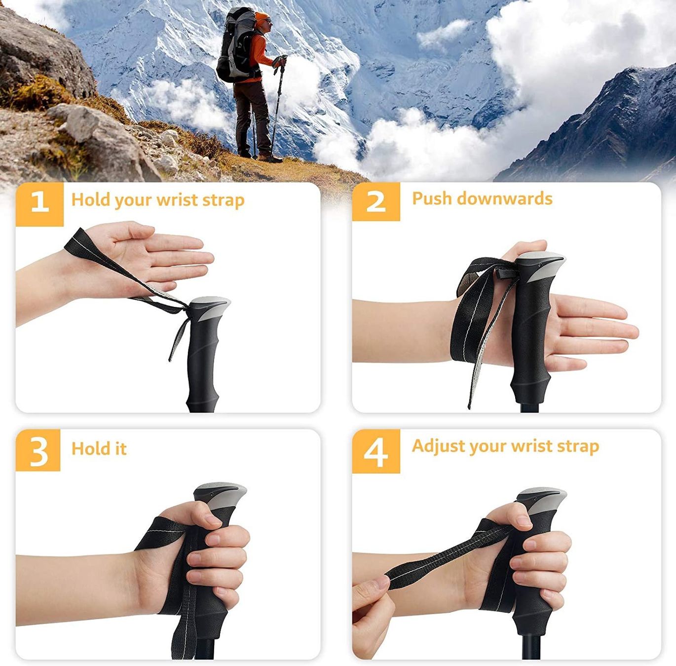 Bastoncini da trekking: Wanderstöcke Walking Stöcke - 110-130 cm – Nuovo e nell'imballaggio originale da Nuglar venduto da SaleRitter 1