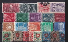 Lot timbres hautes valeurs nominales oblitérés
