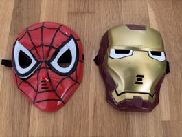 Spiderman & Ironman light-up mask and accessories