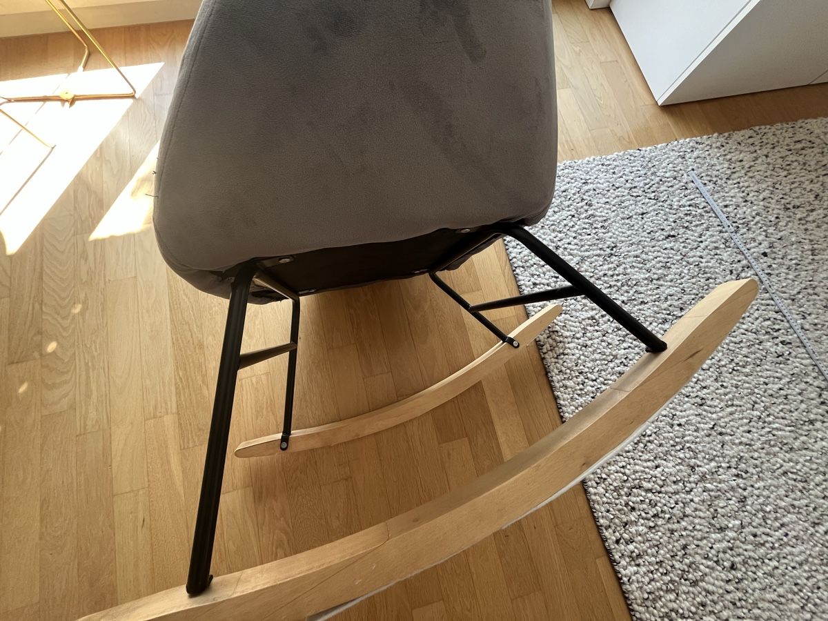 Westwing Poltrone: Schaukelstuhl aus Samt – Usato da Zürich venduto da cg346 3