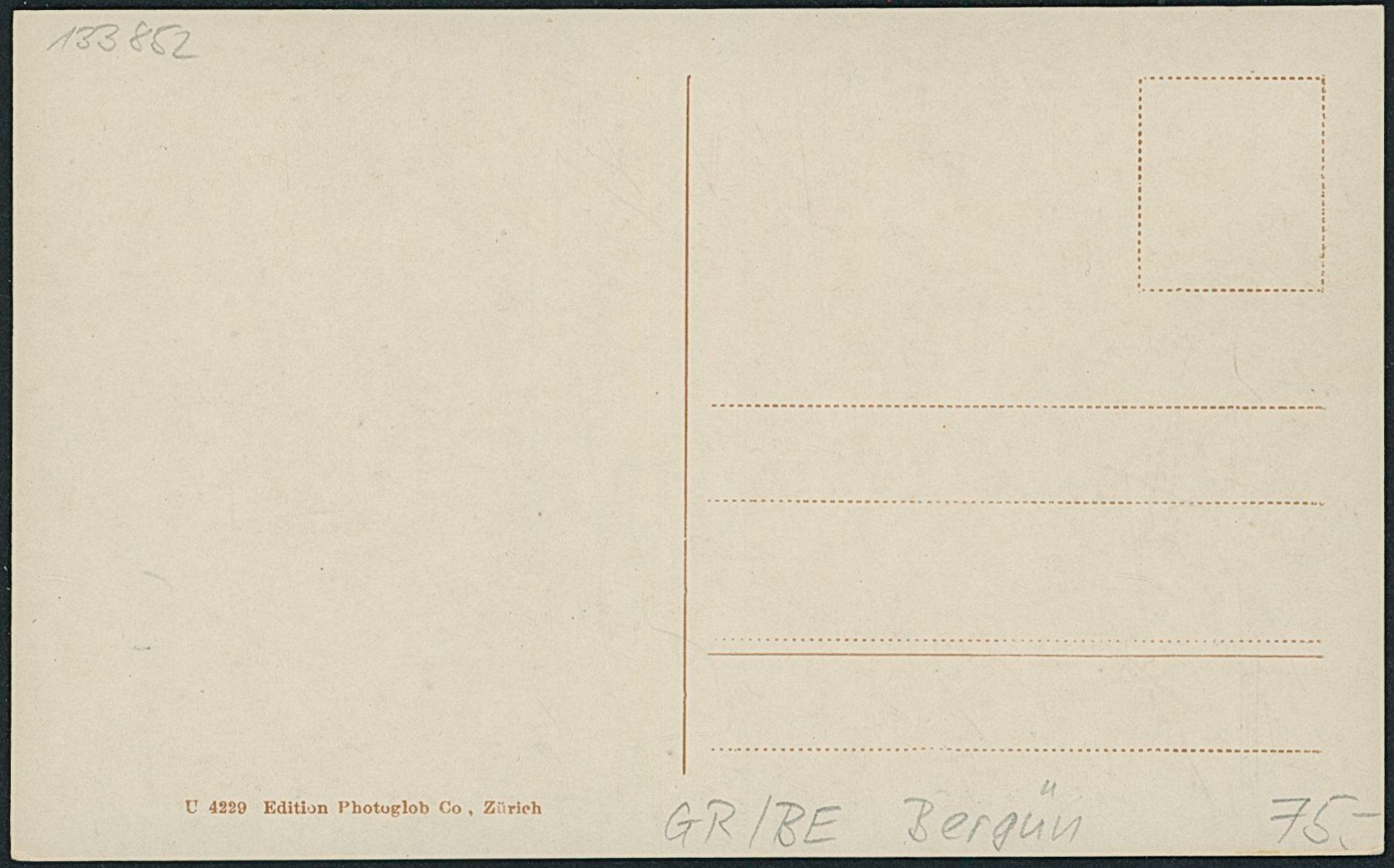 Cartoline postali: GR Bergün – Nuovo (secondo la descrizione) da Schindellegi venduto da leecollect 1